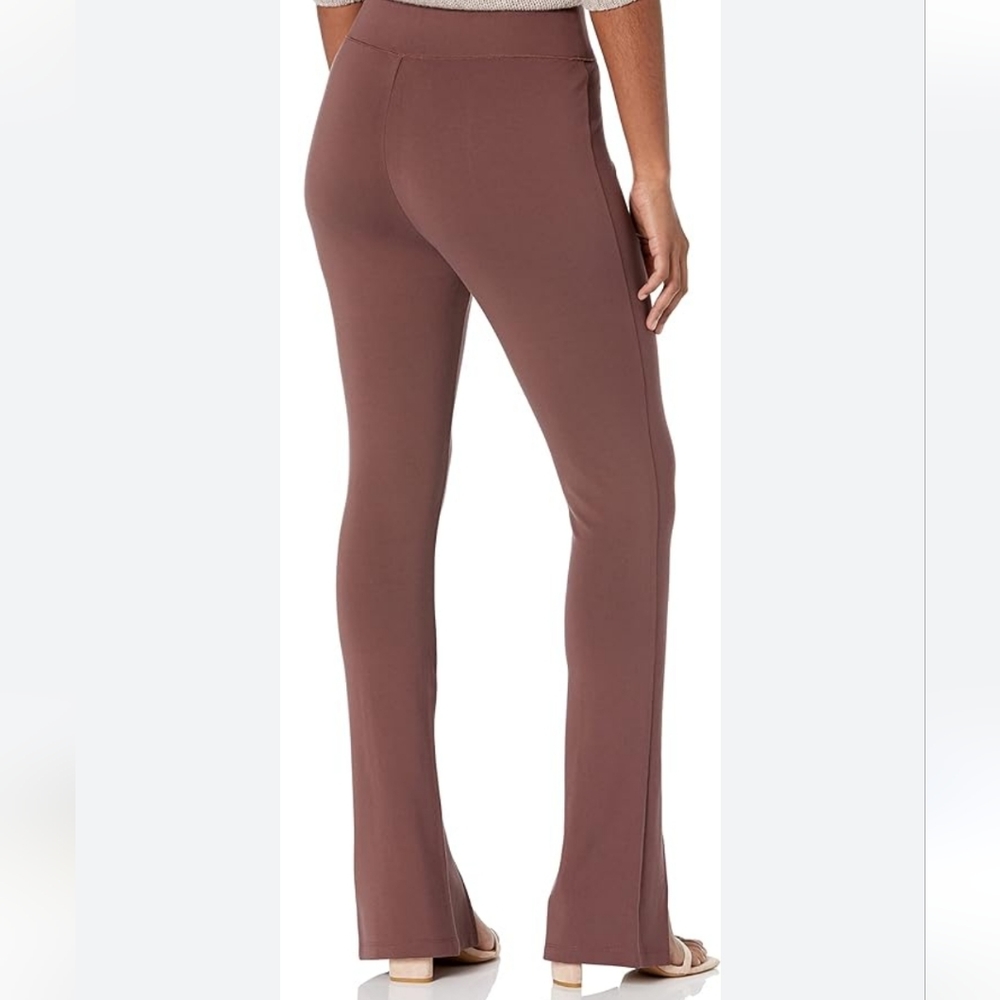 NWT, The Drop Chocolate Brown Uma Ponte pull-on split hem leggings, Size Medium - Picture 3 of 14